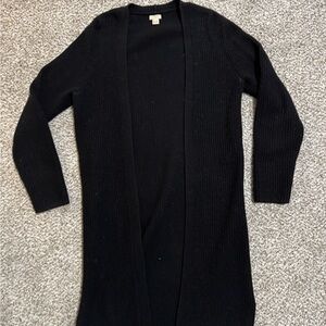Black Long Cardigan Sweater